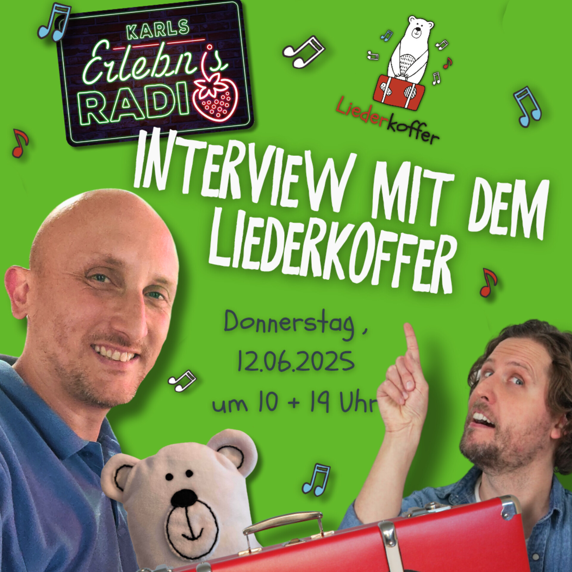 Der Liederkoffer im Interview bei Karls Erlebnis-Radio